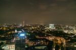 Scenic Of Hamburg Night Cityscape Stock Photo