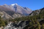 Landscape Of Manang ,nepal Stock Photo