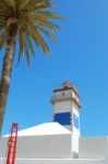 Lighthouse In Cascais, Portugal Stock Photo