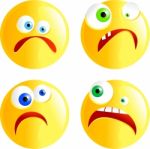 Sad Emoticons Stock Photo