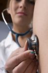 Young Doctor With Stethoscope Stock Photo