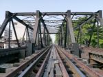 Wood Railway Bridge Stock Photo