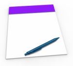 Blank Note Pad With Copy Space Shows Empty White Note Book Stock Photo