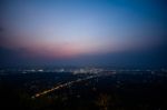 Just Before Sunset At Loei City, Thailand Stock Photo