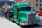 Big Green Rig Stock Photo