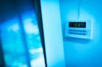 Measurement Air Conditioner In Power Source Room Stock Photo