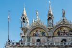 Partial View Of Saint Marks Basilica Venice Stock Photo