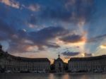 Miroir D'eau At Place De La Bourse In Bordeaux Stock Photo