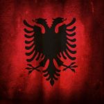 Old Grunge Flag Of Albania Stock Photo