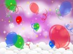 Background Balloons Represents Party Template And Joy Stock Photo