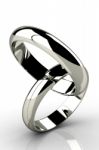 Silver Wedding Ring Stock Photo