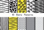 Retro Patterns Collection  For Making Wallpapers Stock Photo