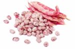 Borlotti Beans Stock Photo