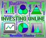 Investing Online Means Business Graph And Charts Stock Photo