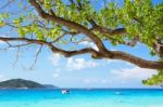 Beautiful Blue Sea At Koh Miang In Mu Koh Similan, Thailand Stock Photo