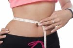 Measuring Waist Stock Photo