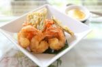 Fried Shrimp Stock Photo