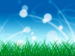 Grass Landscape Shows Light Burst And Bright Stock Photo