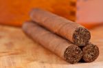 Genuine Cuban Cigars Stock Photo