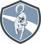 Husky Dog Crest Retro Stock Photo