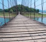 Rope Bridge Stock Photo