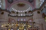 Istanbul, Turkey - May 28 : Interior View Of The Suleymaniye Mosque In Istanbul Turkey On May 28, 2018 Stock Photo