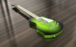 Green Electric Guitar Stock Photo