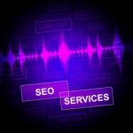 Seo Services Indicates Help Desk And Business Stock Photo