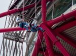 The Arcelormittal Orbit Sculpture At The Queen Elizabeth Olympic Stock Photo