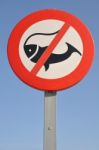 No Fishing Sign Stock Photo