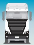 Front View Of Cargo Truck  Illustration Stock Photo