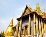 Wat Phra Kaew Tourism Travel In Bangkok , Thailand Stock Photo