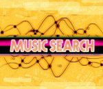 Music Search Indicates Sound Tracks And Audio Stock Photo