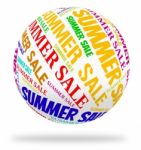 Summer Sale Means Hot Weather And Bargain Stock Photo