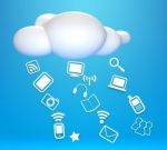 3D Cloud Idea Stock Photo