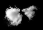 White Cloud On The Black Background Stock Photo