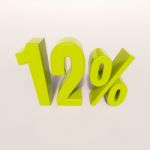 Percentage Sign, 12 Percent Stock Photo