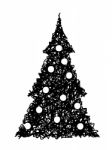 Grunge Christmas Tree On White Background Stock Photo