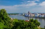 Budapest Aerial View Stock Photo