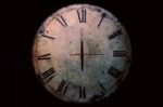 Clock On A Black Background Stock Photo