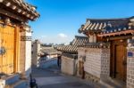 Bukchon Hanok Village,traditional Korean Style Architecture In Seoul,korea Stock Photo