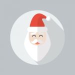 Christmas Flat Icon. Santa Claus Stock Photo