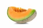 Slices Melon Isolated On The White Background Stock Photo