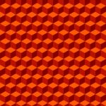 Red Orange Geometric Volume Seamless Pattern Background 001 Stock Photo