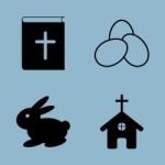 Easter Icon Set Stock Photo