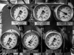 Pressure Valves On Hms Belfast Stock Photo