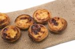 Famous Portuguese Egg Pastry Tart Stock Photo