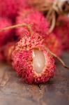 Fresh Rambutan Fruits Stock Photo