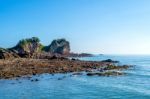 Beautiful Seascape And Blue Sky Stock Photo