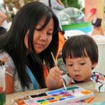 Child Painting Stock Photo